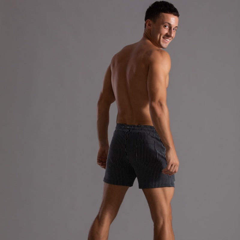 Quick-drying & Stylish Men's Swim Shorts made from Ripstop Polyester – Niko-Green-XS-State of Style
