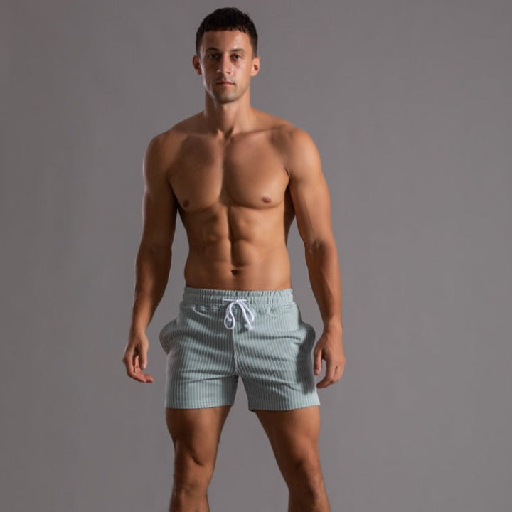 Quick-drying & Stylish Men's Swim Shorts made from Ripstop Polyester – Niko-Green-XS-State of Style