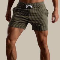 Quick-drying & Stylish Men's Swim Shorts made from Ripstop Polyester – Niko-Green-XS-State of Style