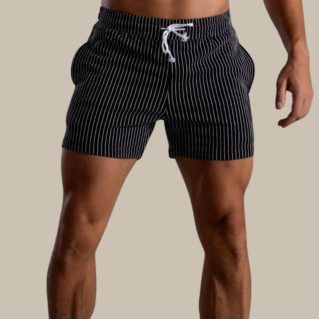Quick-drying & Stylish Men's Swim Shorts made from Ripstop Polyester – Niko-Green-XS-State of Style