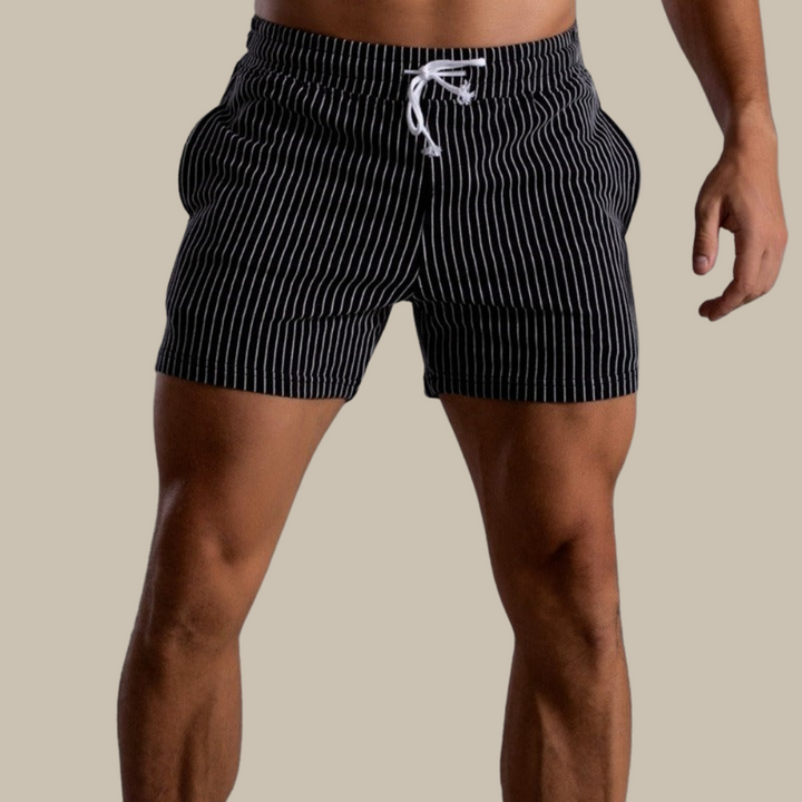 Quick-drying & Stylish Men's Swim Shorts made from Ripstop Polyester – Niko-Green-XS-State of Style