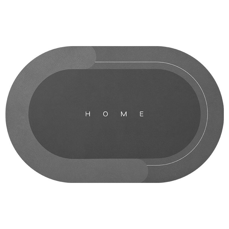Quick-drying, Super Absorbent Bath Mat - AquaComfort-Blue-Oval-40 x 80 cm-State of Style