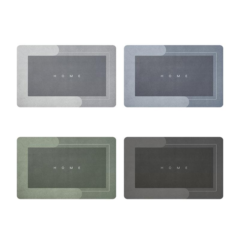 Quick-drying, Super Absorbent Bath Mat - AquaComfort-Blue-Oval-40 x 80 cm-State of Style