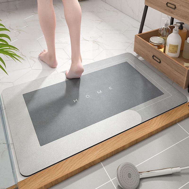 Quick-drying, Super Absorbent Bath Mat - AquaComfort-Blue-Oval-40 x 80 cm-State of Style