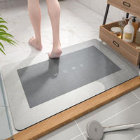 Quick-drying, Super Absorbent Bath Mat - AquaComfort-Blue-Oval-40 x 80 cm-State of Style