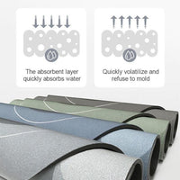 Quick-drying, Super Absorbent Bath Mat - AquaComfort-Blue-Oval-40 x 80 cm-State of Style