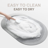 Quick-drying, Super Absorbent Bath Mat - AquaComfort-Blue-Oval-40 x 80 cm-State of Style