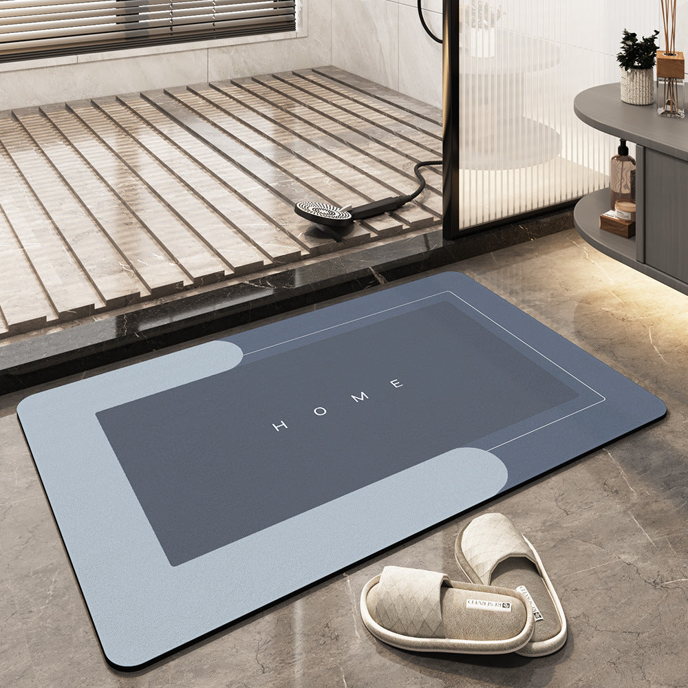 Quick-drying, Super Absorbent Bath Mat - AquaComfort-Blue-Rectangle-40 x 80 cm-State of Style