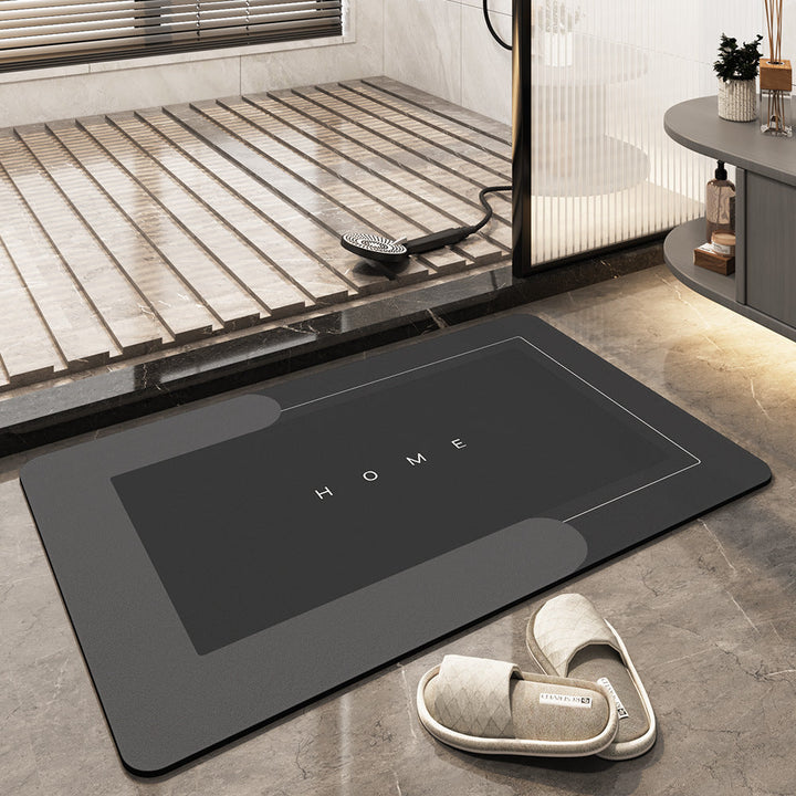 Quick-drying, Super Absorbent Bath Mat - AquaComfort-Dark grey-Rectangle-40 x 80 cm-State of Style