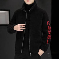 Quilted fleece jacket with a stand-up collar - Arden-Black without a pocket-M-State of Style