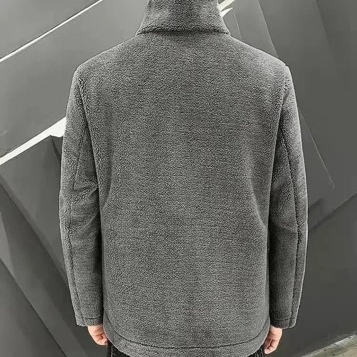 Quilted fleece jacket with a stand-up collar - Arden-Brown without a pocket-M-State of Style