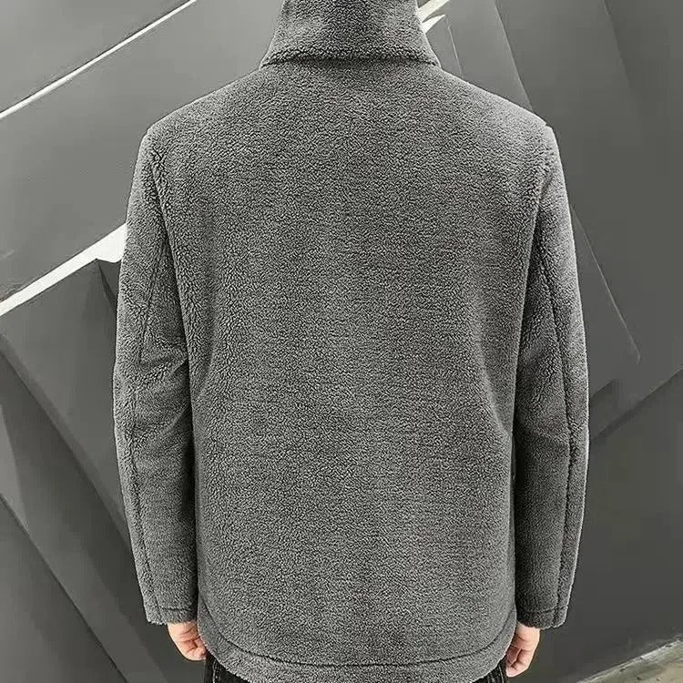 Quilted fleece jacket with a stand-up collar - Arden-Brown without a pocket-M-State of Style