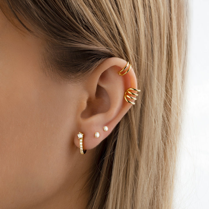 Radiant Hoop Earrings - Livia-Silver-State of Style