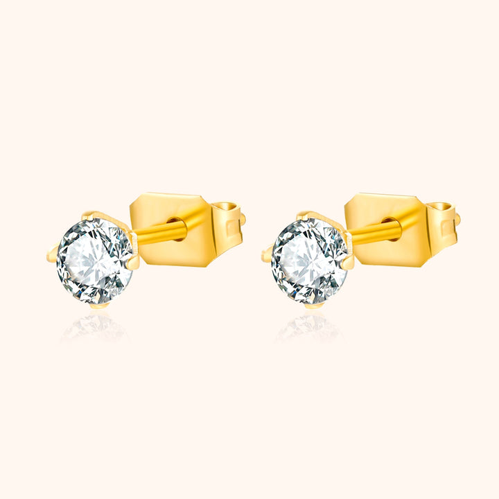 Radiant Mini Earrings – Mila-3 mm-Gold-State of Style