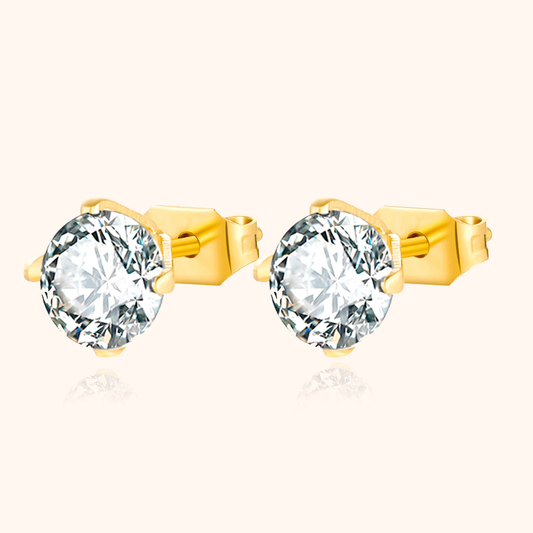 Radiant Mini Earrings – Mila-6 mm-Gold-State of Style