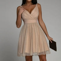 Radiant Sequin Party Dress - Seraphina-Apricot-XS-State of Style