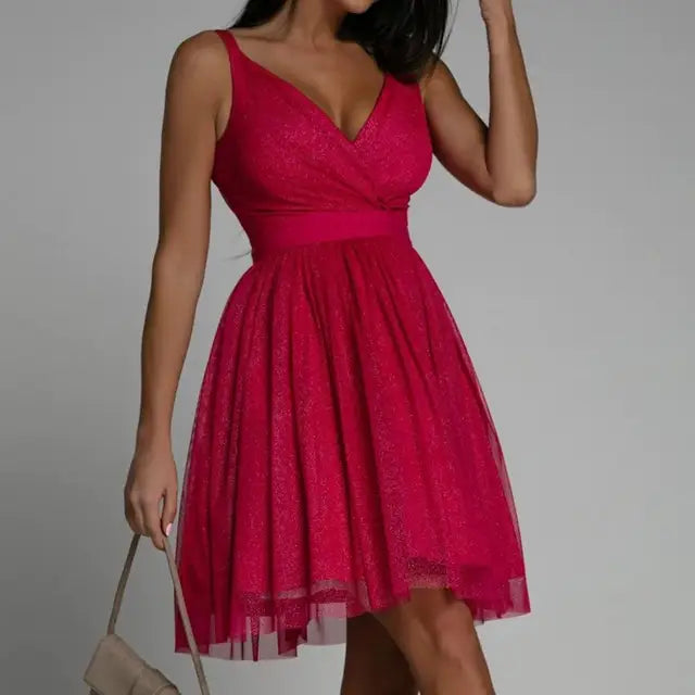 Radiant Sequin Party Dress - Seraphina-Pink-XS-State of Style