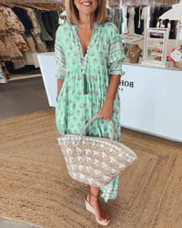 Radiant summer dress – Fleur-Blue-S-State of Style