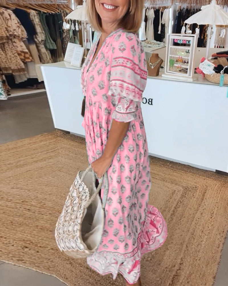 Radiant summer dress – Fleur-Blue-S-State of Style