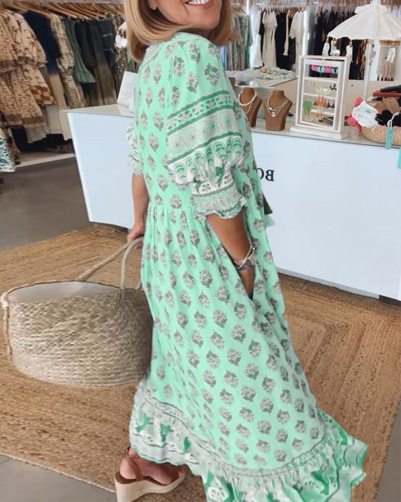 Radiant summer dress – Fleur-Blue-S-State of Style
