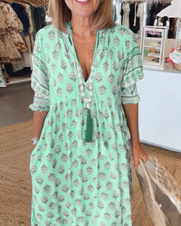 Radiant summer dress – Fleur-Green-S-State of Style