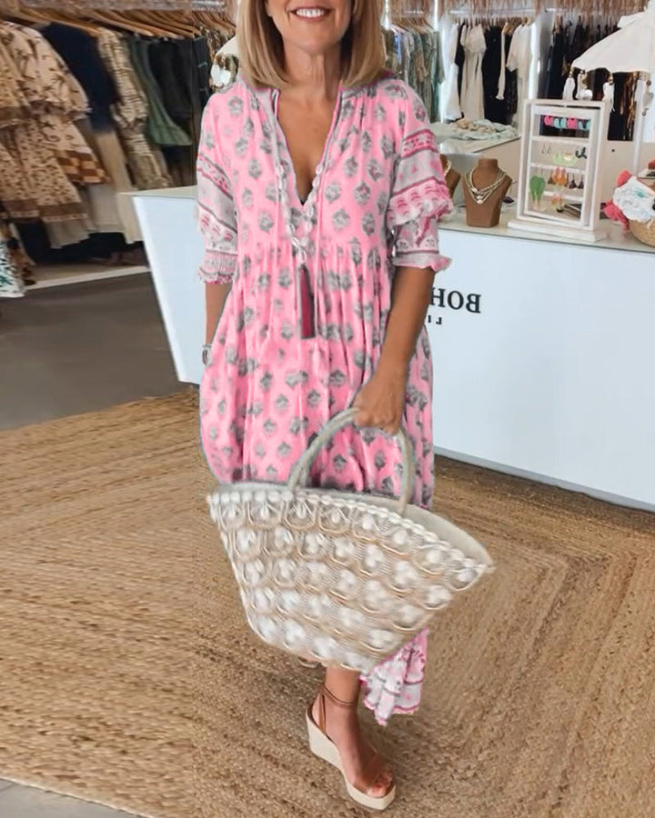 Radiant summer dress – Fleur-Pink-S-State of Style