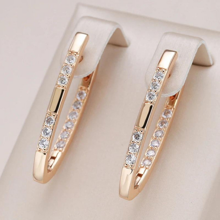 Radiant Zirconia Earrings - Celeste-Gold-State of Style