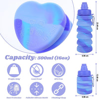 Rainbow Collapsible Water Bottle-Pink-State of Style