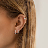 Rainbow Hoop Earrings - Sofia-Silver-State of Style