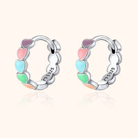 Rainbow Love Earrings - Celestina-Silver-State of Style