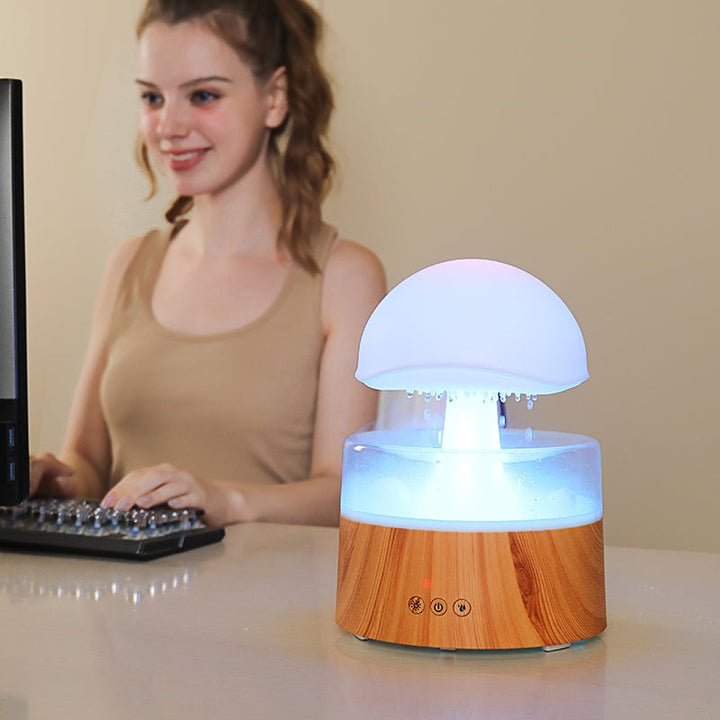 RainGlow Cloud Rain Humidifier-White-State of Style