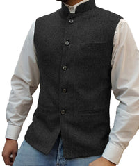 Raphael Traditional Vest – Vintage-Inspired Waistcoat with Tailored Fit-Black-XS-State of Style