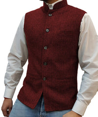 Raphael Traditional Vest – Vintage-Inspired Waistcoat with Tailored Fit-Burgundy-XS-State of Style