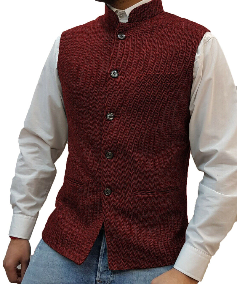Raphael Traditional Vest – Vintage-Inspired Waistcoat with Tailored Fit-Burgundy-XS-State of Style