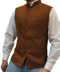 Raphael Traditional Vest – Vintage-Inspired Waistcoat with Tailored Fit-Orange-XS-State of Style