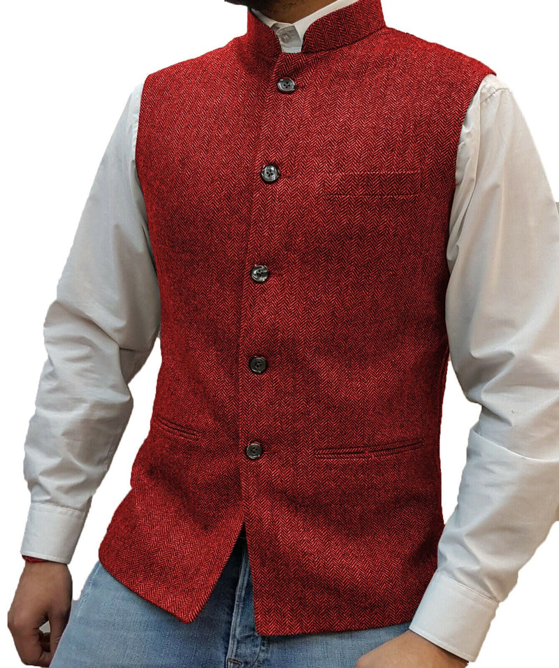 Raphael Traditional Vest – Vintage-Inspired Waistcoat with Tailored Fit-Red-XS-State of Style