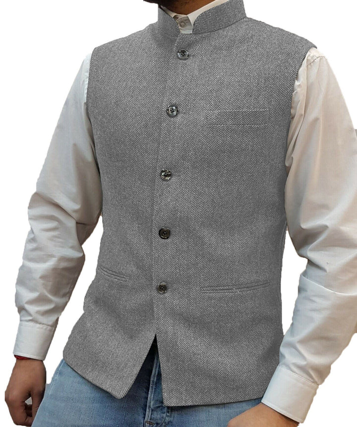 Raphael Traditional Vest – Vintage-Inspired Waistcoat with Tailored Fit-Silver-XS-State of Style