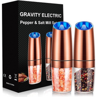 Rechargeable Electric Pepper and Salt Mill Set - GrindMaster Duo-Black-State of Style