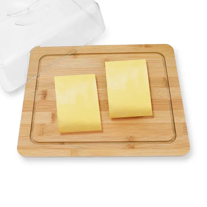 Rectangular Butter Dish with Bamboo Lid - FreshSeal-State of Style