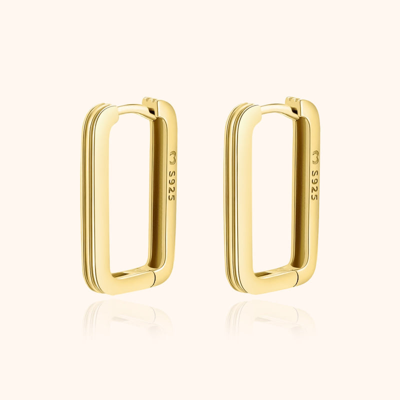 Rectangular Clip Earrings - Isabelle-Gold-State of Style