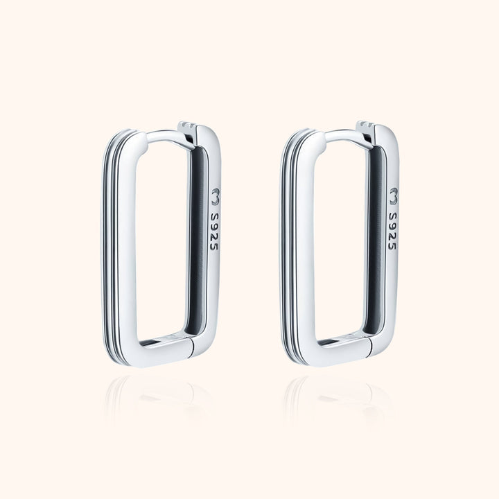 Rectangular Clip Earrings - Isabelle-Silver-State of Style