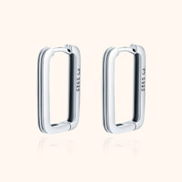Rectangular Clip-On Earrings - Isabelle-Silver-State of Style