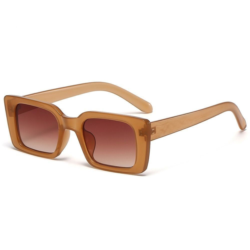 Rectangular Retro Sunglasses – Bold & Stylish UV Protection-JELLY TEA-State of Style