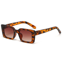 Rectangular Retro Sunglasses – Bold & Stylish UV Protection-LEOPARD TEA-State of Style