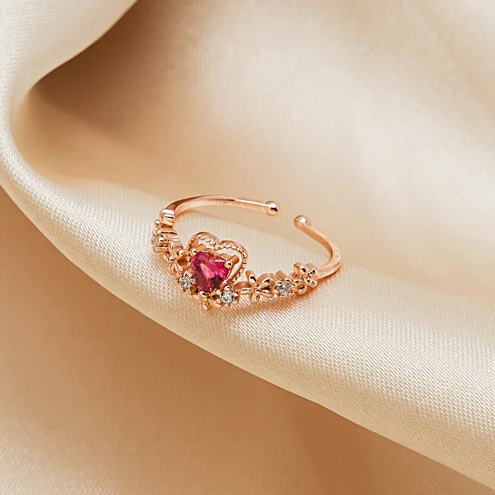 Red Crystal Love Ring - Scarlett-State of Style