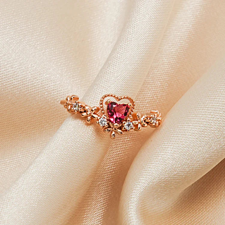 Red Crystal Love Ring - Scarlett-State of Style