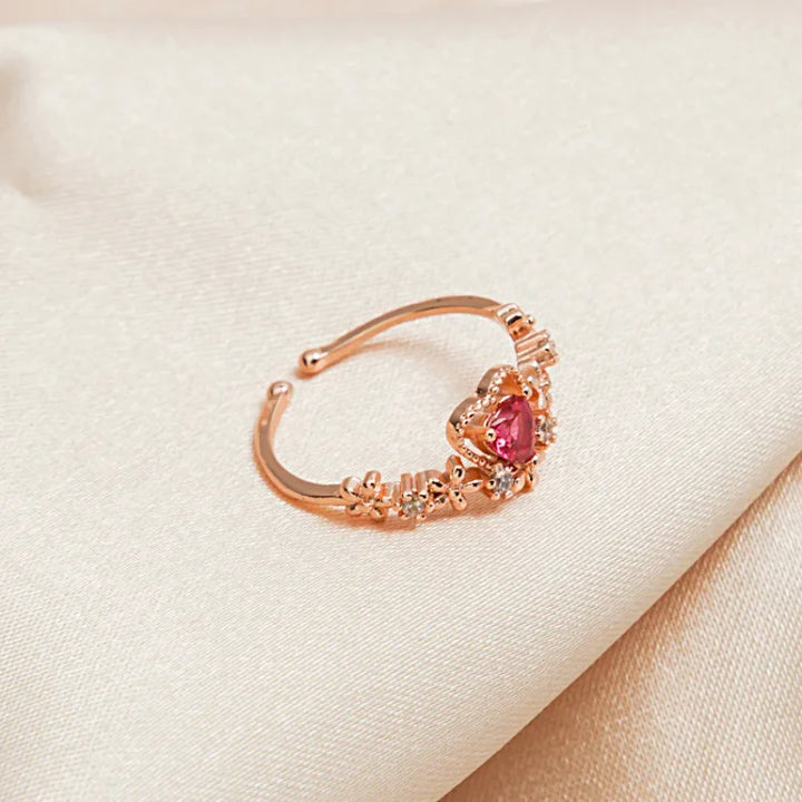 Red Crystal Love Ring - Scarlett-State of Style