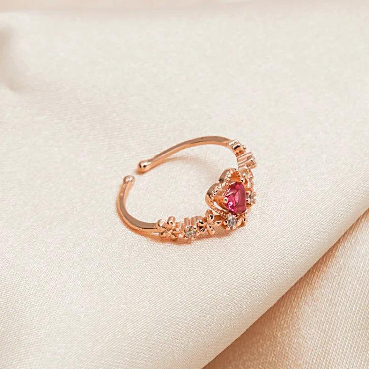 Red Crystal Love Ring - Scarlett-State of Style