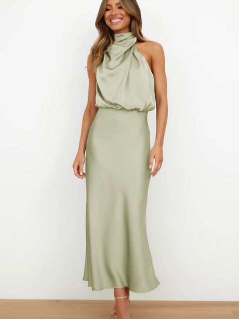 Refined Cocktail Dress - Livia-Light Green-S-State of Style