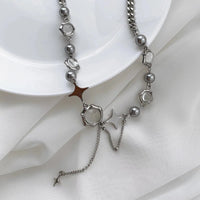REFINED NECKLACE WITH STAR CRYSTAL CHAIN-State of Style